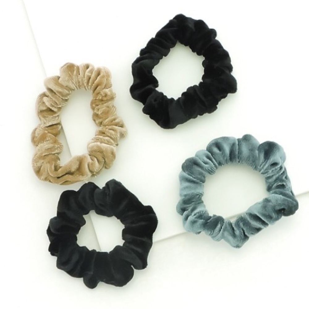 NWT Mini Velvet Scrunchies